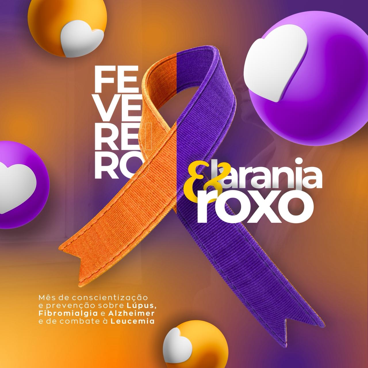 Câmara de Baraúna reforça apoio às campanhas de conscientização Fevereiro Roxo e Laranja.