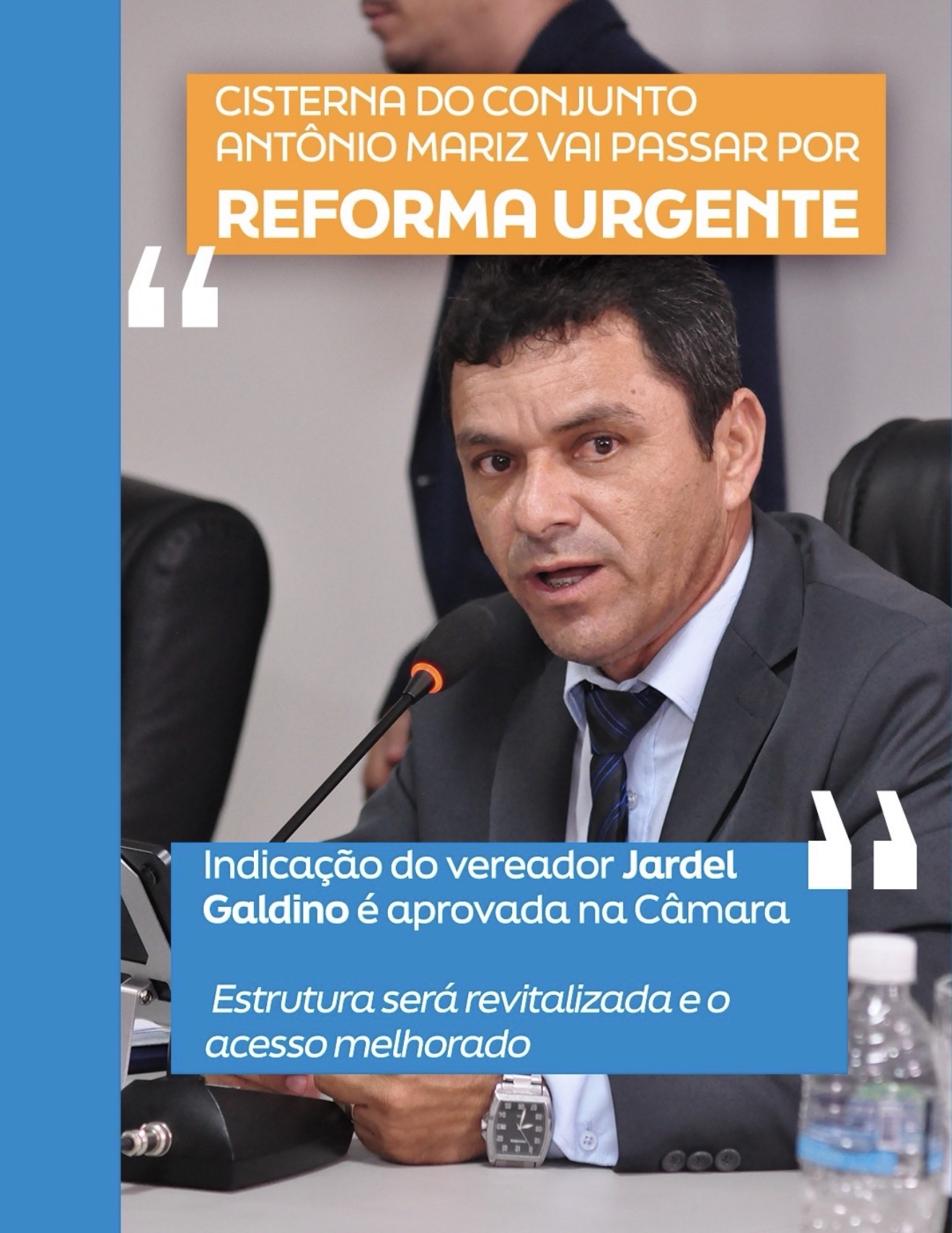Câmara aprova reforma da cisterna pública do Conjunto Antônio Mariz