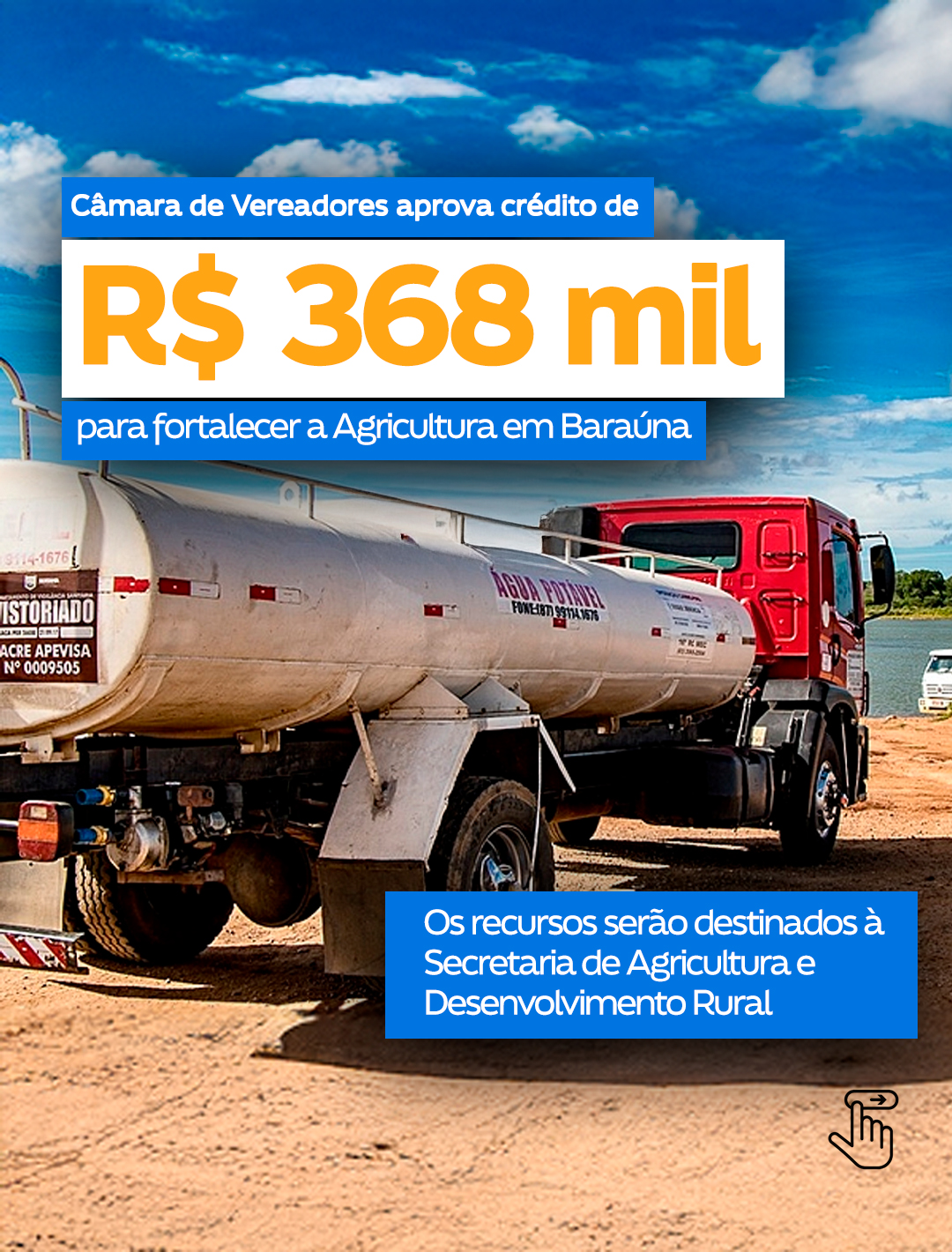 Câmara de Baraúna aprova Crédito Especial de R$ 368 mil para fortalecer ações na zona rural