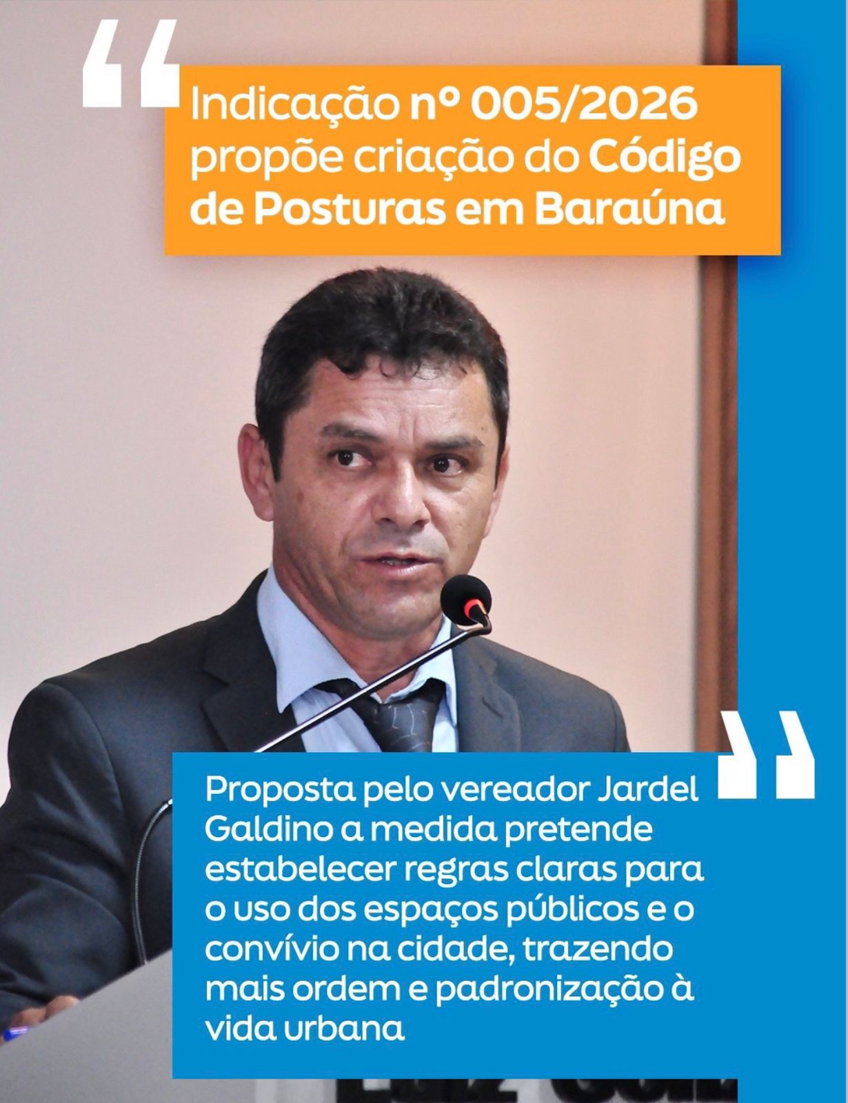 Código de Posturas é proposto para fortalecer organização urbana em Baraúna