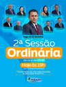 Segunda Sessão Ordinária de 2026 acontece hoje na Câmara Municipal